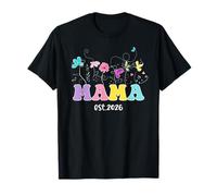 Pronto To Be Mama est 2026 Promocionado a New Mom Flower Camiseta