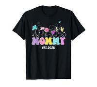 Pronto To Be Mommy est 2026 Promocionado a New Mom Flower Camiseta