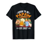 Pronto To Be Papaw Again EST 2027 Divertido Anuncio de Embarazo Camiseta