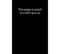 Proof of Persistence: A 6x9 Minimalist Black Journal for Daily Resilience, Gentle Healing, and Showing Up Even When It's Hard