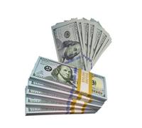Prop Money, Dinero falso dólar, juego de dinero, dólar falso tamaño real, billetes falsos realistas, para objetos de escena cinematográfica, juegos de casino, 120 uds. 100 $