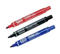 Propac z-penper Marcador Pentel N50, rojo, punta 4.3 mm, 12 unidades