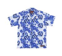 Propaganda- Camisa de Playa Dice Azul/Blanca- Shirts- Hombre- Azul- L- Camisa de Playa Dice Azul/Blanca