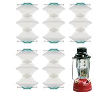 Propane Light Mantles - Lantern Lamp Shades 5pcs, Cape-Shaped 3-Layer Mantle with 2 Mounting Clips | Ideal for Outdoor Adventures, Camping, Picnics, and Travel, Reliable and Lighting Solution