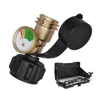 Propane Tank Gauge - Cylinder Pressure Meter with Leak Detector | Accurate Level Indicator for 5-40lb Gas Bottles | Accessory for Patio Heater, BBQ Grill, Outdoor Stove, Camping, RV, Burner