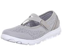 Propét TravelActiv Jan, Zapatos Planos Mary Jane Mujer, Plata, 41 EU XX-Ancho