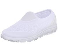 Propét TravelActiv Slip-On - Zapatillas Deportivas sin Cierre para Caminar de Estilo Moderno., Blanco (Blanco), 9.5 C/D US