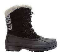 Propét Women's Lumi Tall Lace Snow Boot, Black/White, 8 2E 2E US