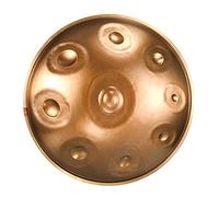 PROPFE Tambor Handpan de 22 Pulgadas y 9 Notas, D Minor Steel Musical Hand Pan Drum Instrumento de percusión Trípode de Tambor Plegable y paño de Limpieza