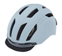 Prophete Casco de Bicicleta para Hombre y Mujer, Visibilidad 360°, luz LED Delantera/Trasera, Color Gris Claro, Talla 52-58 cm