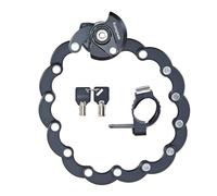Prophete Cerradura plegable redonda, 2 llaves redondas, longitud de cadena: 60 cm, nivel 6, negro, incluye agarre