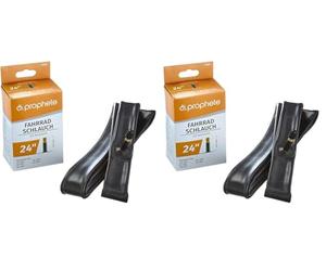 Prophete Fahrradschlauch 24 Autoventil | Etrto 40-507, 47-507, 50-507, 54-507, 57-507 | Geeignet Von 24 X 1,5 bis 24 X 2,125 Zoll Cámara de Aire para Bicicleta, Unisex, Negro, Large (Paquete de 2)