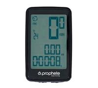 Prophete Ordenador de Bicicleta con 14 Funciones y transmisión inalámbrica, Color Negro, Incluye Soporte, Montaje sin Herramientas, batería de Iones de Litio Recargable con Cable USB