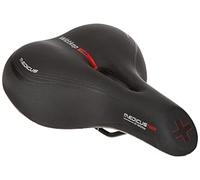 Prophete Wittkop Medicus Twin 3.0 Sillín | Sillín de Bicicleta | Inserto de Gel y amortiguación de elastómero | Acolchado de 5 Zonas | Negro