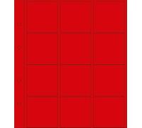 Prophila Collection 5 fundas para alambres de monedas de 50 x 50 mm con 12 compartimentos cada uno con 5 separadores de cartón rojo