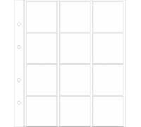 Prophila Collection 5 hojas de soporte para monedas, cada una con 12 compartimentos para soportes de monedas (50 x 50 mm), con 5 hojas de cartón blanco