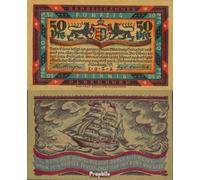 Prophila Collection Billetes Oldenburg i. O. Dinero de emergencia: 1017.1 b 1. velero dinero de emergencia City Oldenburg i. O. bankfrisch 1921 50 Ppennig (billetes para coleccionistas) Navegación