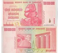 Prophila Collection Billetes Zimbabwe Pick-Nº: 80 recién llegados 2008 100 millones de dólares (billetes para coleccionistas)