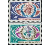Prophila Collection Dahomey 342-343 (completo) post-fresco ** MNH 1968 OMS (Sellos para coleccionistas) Salud
