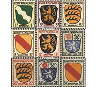 Prophila Collection Franz. Zona-Conjunta. edición. 1-4,6-10 Nuevo con Goma Original ** MNH 1946 Escudo de Armas el Länel (Sellos para los coleccionistas) Banderas/Escudos/Mapas