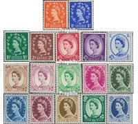 Prophila Collection Gran Bretaña 257-273 (completo) Vintage 1952 completamente nuevo ** MNH 1952 Elisabeth (sellos para coleccionistas) Casa Real británica (Diana, Charles, Elisabeth ..)