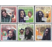 Prophila Collection Guinea 8737-8742 (Completa. edición) Nuevo con Goma Original ** MNH 2011 30. Muerte por Bob Marley (Sellos para los coleccionistas) Música/Bailar