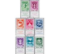 Prophila Collection Israel 441-448 con Tab (Completa.edición.) Nuevo con Goma Original ** MNH 1969 Escudo de Armas (Sellos para los coleccionistas) Banderas/Escudos/Mapas