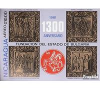 Prophila Collection Nicaragua Bloque 139 (Completa.edición.) Nuevo con Goma Original ** MNH 1981 fundación Primero Imperio Búlgaro (Sellos para los coleccionistas)