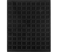 Prophila Collection Plantilla de terciopelo negro para caja de monedas, 99 compartimentos angulares para monedas de hasta 19 mm (3er imperio)