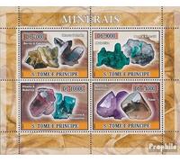 Prophila Collection Sao Tome E Principe 2964-2967 Sheetlet (Completa. edición) Nuevo con Goma Original ** MNH 2007 minerales (Sellos para los coleccionistas) Minerales/Fósiles/Joyería/Relojes