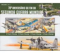 Prophila Collection Sao Tome E Principe 6248-6251 Sheetlet (Completa. edición) Nuevo con Goma Original ** MNH 2015 Segundo Guerra Mundial (Sellos para los coleccionistas) Militar/Caballero