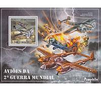 Prophila Collection Sao Tome E Principe Block744 (Completa.edición.) Nuevo con Goma Original ** MNH 2010 Jagdflugzeuge del 2. Guerra (Sellos para los coleccionistas) Aviones/Globos/Zepelines/Aviación