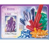 Prophila Collection Sao Tome E Principe Bloque 1012 (Completa. edición) Nuevo con Goma Original ** MNH 2014 minerales (Sellos para los coleccionistas) Minerales/Fósiles/Joyería/Relojes