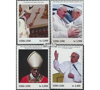 Prophila Collection Sierra Sierra Leona Leona 5758-5761 (Completa.edición.) Nuevo con Goma Original ** MNH 2013 elección por Papa Francisco (Sellos para los coleccionistas) Cristianismo