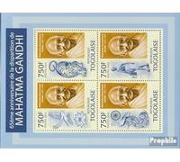 Prophila Collection Togo 4976-4979 Sheetlet (Completa. edición) Nuevo con Goma Original ** MNH 2013 Mahatma Gandhi (Sellos para los coleccionistas)