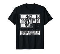 Propiedad de la Silla del Gato Divertido Gato Camiseta