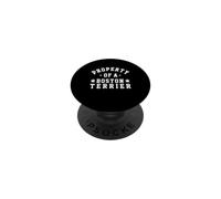 Propiedad De Un Boston Terrier Boston Terrier Amante Dueño De Perro PopSockets PopGrip Adhesivo
