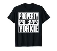 Propiedad De Un Yorkie Divertido Yorkshire Terrier Lindo Dueño De Perro Camiseta
