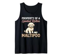 Propiedad de una Mascota de Raza de Perro Maltipoo Podrida estropeada Camiseta sin Mangas