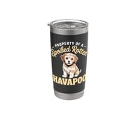Propiedad del dueño de perro divertido Havapoo podrido mimado Vaso térmico de acero inoxidable de doble pared