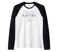 Propiedad del Museo del Louvre Desde 1793 Navy Print Camiseta Manga Raglan