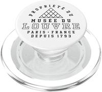 Propiedad del Museo del Louvre París Francia Atlético Negro Imprimir PopSockets PopGrip para MagSafe