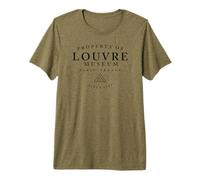 Propiedad del Museo del Louvre París Francia EST. 1793 Negro Imprimir Camiseta Premium