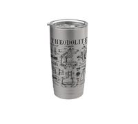 Propiedad Topografía de Tierras Teodolito Patente Vintage Vaso térmico de acero inoxidable de doble pared
