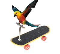 Propiedades de trucos de entrenamiento para loros, juguetes para pájaros de skateboard,Puzzle Fun Training Skateboard - Inteligencia interactiva suministra una actividad de aprendizaje linda para el c