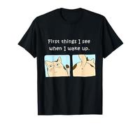 Propietario de Gato Primeras Cosas Que Veo Cuando me Despierto Camiseta