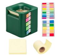 Propietario de registros pegajosos y coloridos con planificador de clips y transferencias de medidas para la organización informática, gestión moderna de notas de escritorio