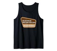 Propietario de tierras públicas esta tierra es nuestra tierra no a la venta. Camiseta sin Mangas