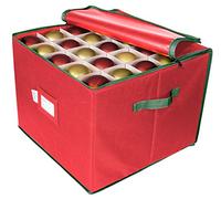 ProPik Caja de almacenamiento para decoraciones de bolas de Navidad, con capacidad para hasta 75 bolas de adorno de árbol, organizador de adornos navideños, dividido en 3 bandejas con separadores para