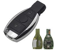 ProPlip - Llave completa con programación electrónica para Clase W203 W204 W205 W210 W211 W212 W221 W222 A B S CL SL E C CLK CLS ML V 2 botones 433 MHz FSK Mando a distancia en blanco